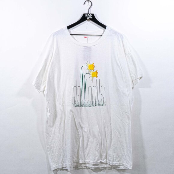 Daffodils Flower Art T-Shirt Hanes XXL VTG 70s 80s Grunge Retro Hipster - Picture 1 of 7